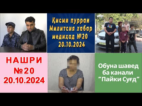 Видео: Қисми пурраи Милитсия хабар медиҳад №20  20.10.2024