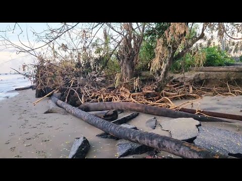 Видео: Королевский прилив опустошил побережье Икакоса #береговаяэрозия
