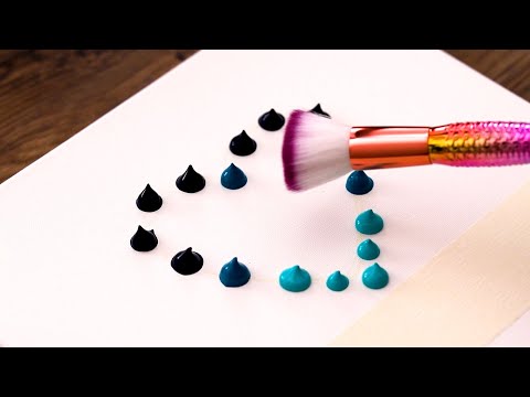 Видео: Прекрасный пейзаж 💗 | Расслабляющая акриловая картина #581