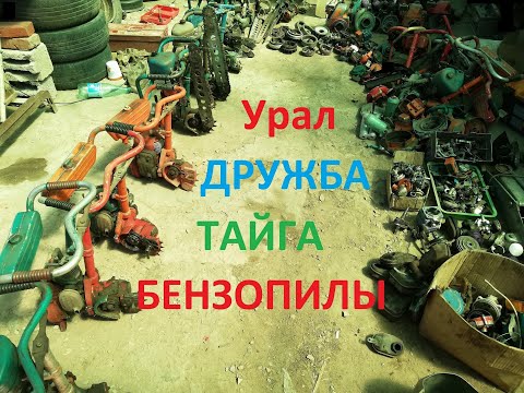 Видео: Бензопилы Урал Дружба Тайга очень большая коллекция металлолома СССР