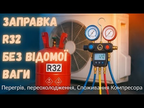 Видео: Як Заправити Тепловий Насос R32, Коли Невідома Вага Фреону | Перегрів, Переохолодження, ЕРВ