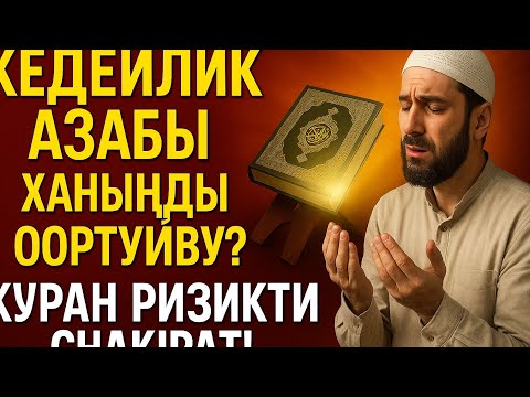 Видео: Кедейлик азабындасыңбы? Бул Куран амалы – Ризикти чакырат!