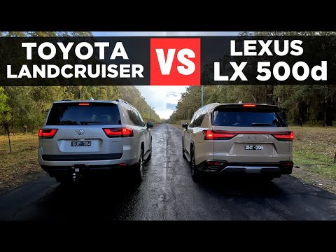 Видео: Drag Race: Lexus LX 500d 2025 против Toyota Land Cruiser – разгон от 0 до 100 миль в час и сравнение