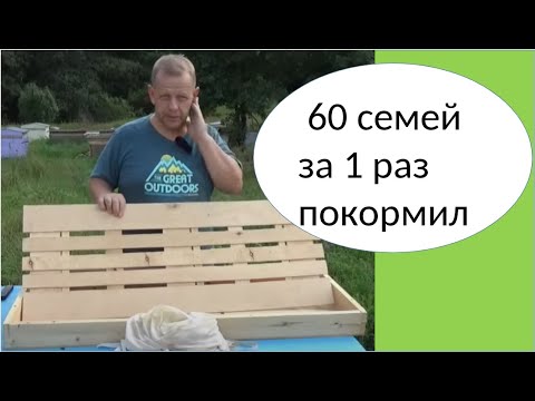 Видео: Кормушка для пчёл. Одна на 60 пчелосемей, как появилась