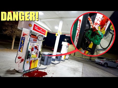 Видео: ЕСЛИ ВЫ УВИДИТЕ КРОВЬ НА ЗАПРАВКЕ, БЕГИТЕ! (это ОЧЕНЬ опасно)
