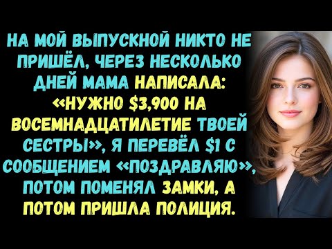 Видео: Мои родители проигнорировали мой выпускной, а потом попросили $3,900 и вызвали полицию, когда я...