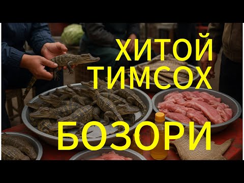 Видео: ХИТОЙ КАШГАР БОЗОРИДА ТИМСОХЛАР