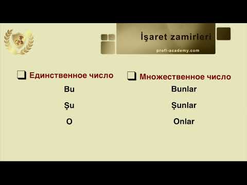Видео: Уровень А1. Тема: "Soru zamirleri, işaret zamirleri"