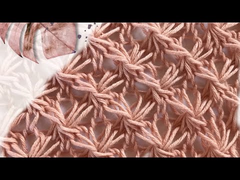 Видео: Ажурный узор спицами звездочки. Паучки спицами