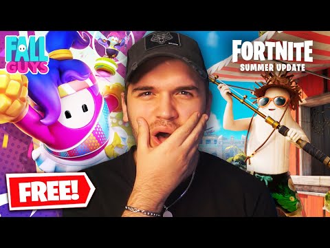 Видео: FALL GUYS Е FREE + Fortnite Summer Update!