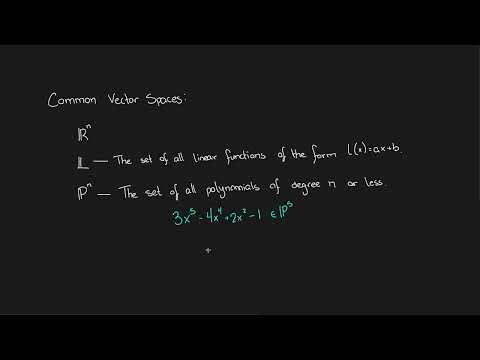 Видео: 10.1 Общие векторные пространства