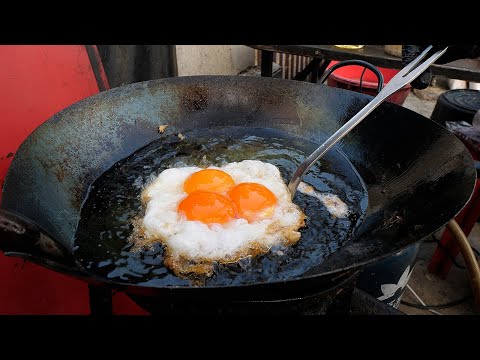 Видео: 3 желтка утиных яиц, миска жареного риса с мясом! Уличная еда, приготовленная в воке.