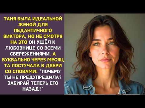 Видео: Таня была идеальной, но муж ушел к любовнице с деньгами. А вскоре та вернулась: Забири его назад!