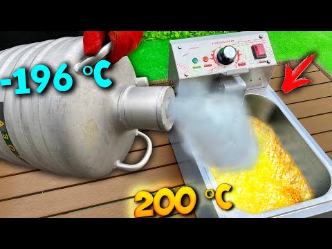 Видео: ЧТО ЕСЛИ ЗАЛИТЬ ЖИДКИЙ АЗОТ во ФРИТЮР ..?