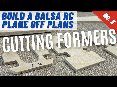 Видео: Как построить радиоуправляемый самолёт из бальзы по чертежам: № 3. Резка шпангоутов фюзеляжа