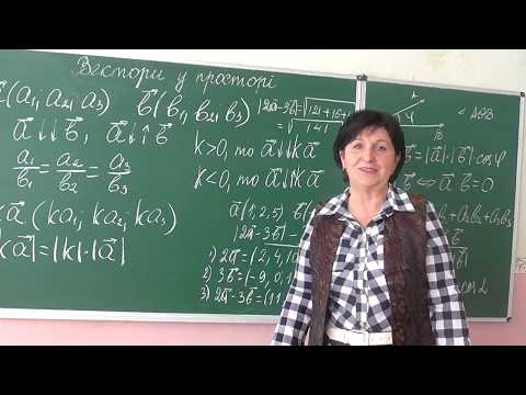 Видео: Тема "Вектори у просторі". 10 клас. Дистанційне навчання.