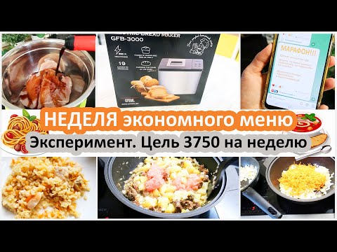 Видео: Неделя экономного меню. Меню на неделю. Цель 3750 в неделю. Эксперимент