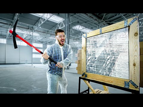 Видео: БРОНЕСТЕКЛО ИЗ 100 СЛОЕВ СКОТЧА VS БРОНЕСТЕКЛО ИЗ БАНКА!