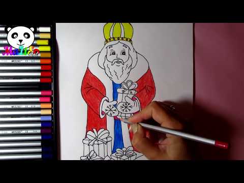 Видео: Як намалювати Святого Миколая || Как нарисовать Деда Мороза, Николая || How to Draw a Santa Nicolas