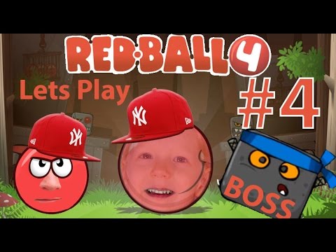 Видео: Играем в детскую игру Red Ball 4 Часть #4 Красный мячик встречается с Боссом Злым Квадратом
