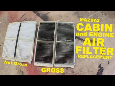 Видео: Mazda2 | Замена воздушного фильтра салона и двигателя