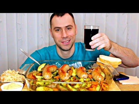 Видео: МУКБАНГ Купаты, картошка по-деревенски, капустка / MUKBANG / Мукбанг Сеня / eating show / 먹방