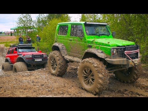 Видео: Offroad. BIGFOOT против ГЕЛИКА на 42 КОЛЁСАХ!