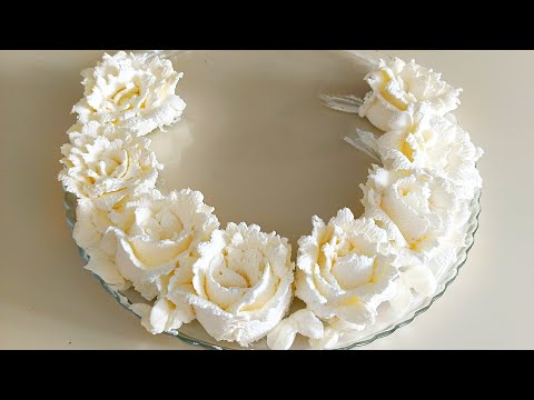 Видео: Рецепт идеального крема из растительных сливок для декора тортов!