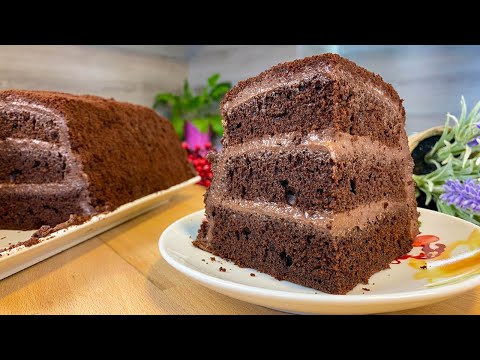 Видео: Всё смешали и готово! Самый Мега ШОКОЛАДНЫЙ ТОРТ!
