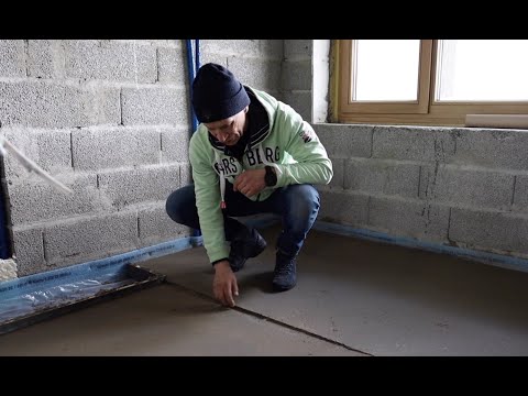 Видео: Стяжка тёплого пола. Полусухая стяжка (Estrich)