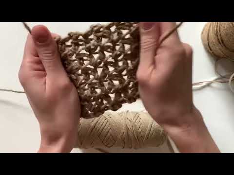 Видео: Сетчатый узор крючком. Для авосек, мочалок, пледов /SHODDI