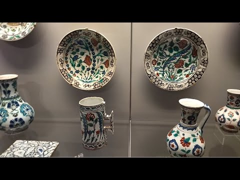 Видео: Фриттовый фарфор из турецкого города Изник. Turkish frit porcelain. Зал №388 Эрмитажа