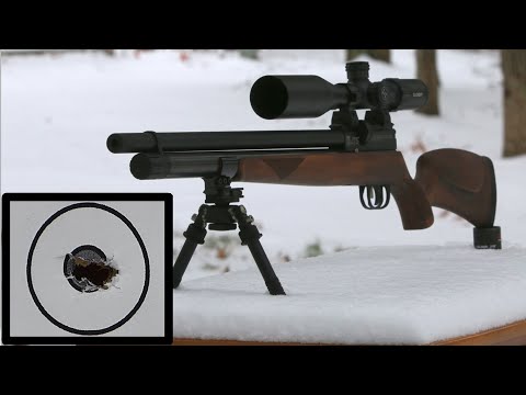 Видео: Точность стрельбы на 100 ярдов по доступной цене | JTS Airacuda .25 | Полный комплект пневматичес...