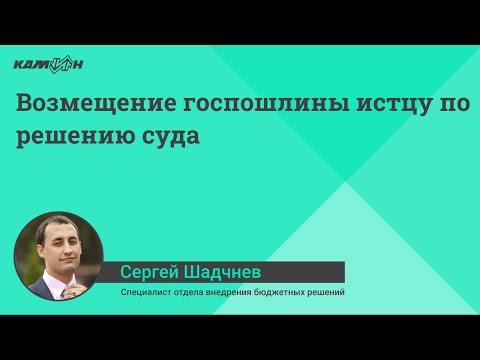 Видео: Возмещение госпошлины истцу по решению суда