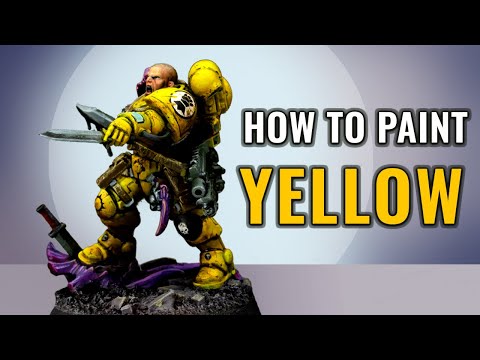 Видео: Мастер покраски желтым цветом миниатюр Warhammer