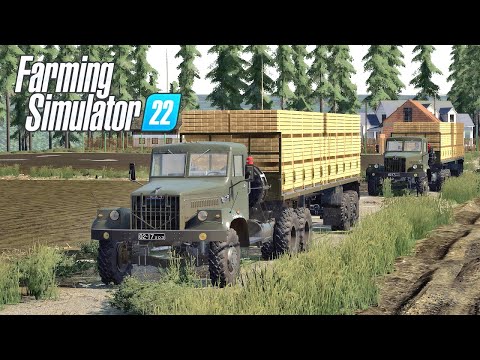 Видео: FS 22 - Везу ДОСКИ.  Погрузка БРЁВЕН.  Лесоруб в Глуши  HOLMAKRA # 34