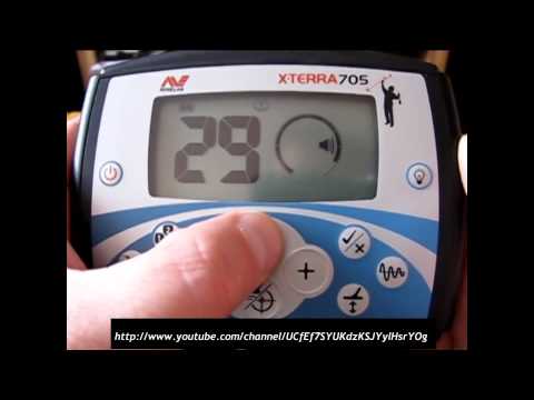 Видео: настройка металлодетектора minelab x-terra 705