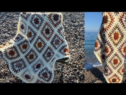 Видео: Одеяло, одна история! Давайте свяжем простое одеяло с мотивами 💫 #diy #crochet #blanket