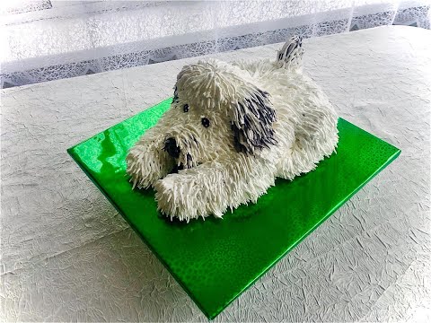 Видео: Торт " Собака "  ( Кремовый торт в виде собаки )