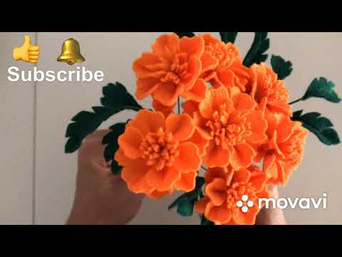 Видео: МК Цветы из фетра🌼🌼. DIY How to make Felt flowers tutorial 🌺 🌺