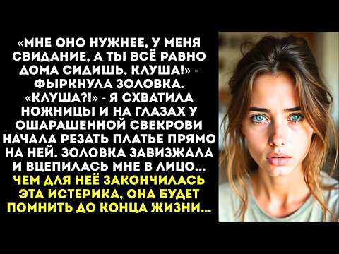 Видео: «Мое платье? Снимай немедленно, воровка!» — закричала я, когда увидела золовку в моем дорогом наряде