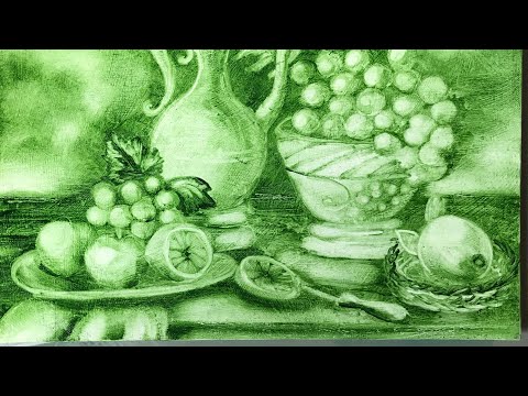 Видео: Натюрморт в технике жидкое масло Oil painting