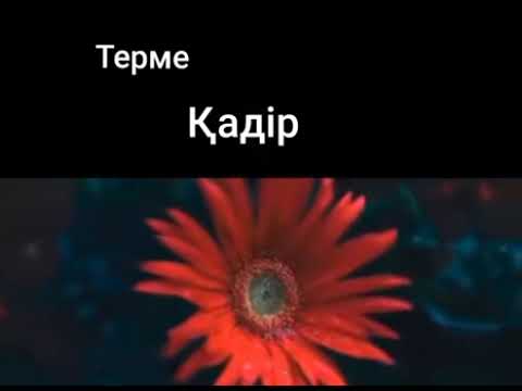 Видео: Қадір## мағыналы терме