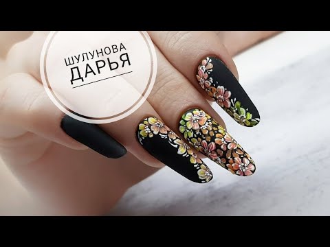 Видео: Дизайн ногтей с неоновыми пигментами/Китайская роспись в маникюре/Шулунова Дарья