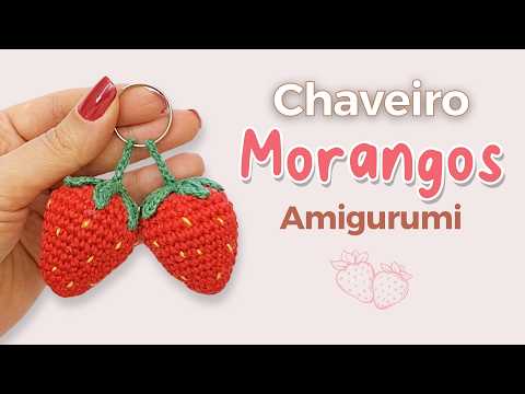 Видео: Брелок амигуруми клубника шаг за шагом - Клубника крючком