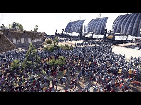 Видео: Орды Викингов Штурмуют Лондон с Моря и с Суши! Йомсвикинги к Бою!