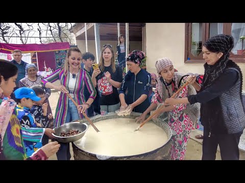 Видео: Варим сумаляк в Кишлаке! Как отмечают Навруз в Узбекистане!