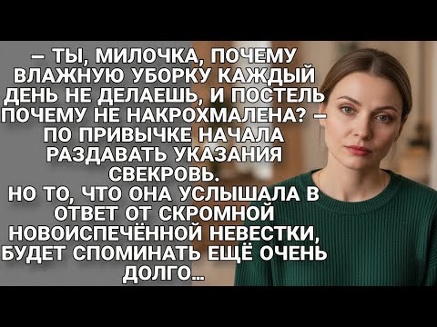 Видео: Свекровь придиралась к быту, но ответ невестки оказался таким, что та онемела надолго...