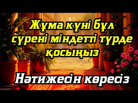 Видео: Жұма күні бұл сүрені міндетті түрде қосыңыз. Нәтижесін көресіз #құран