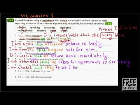 Видео: Предложения с Subjunctive I и глаголом should -2